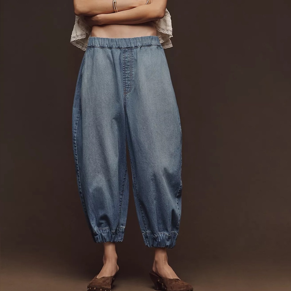 Anthropologie NWT Pilcro High-Rise Crop Pull-On Jogger Jeans size S